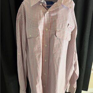 Men's Pink + Green Checkered Fishing Shirt